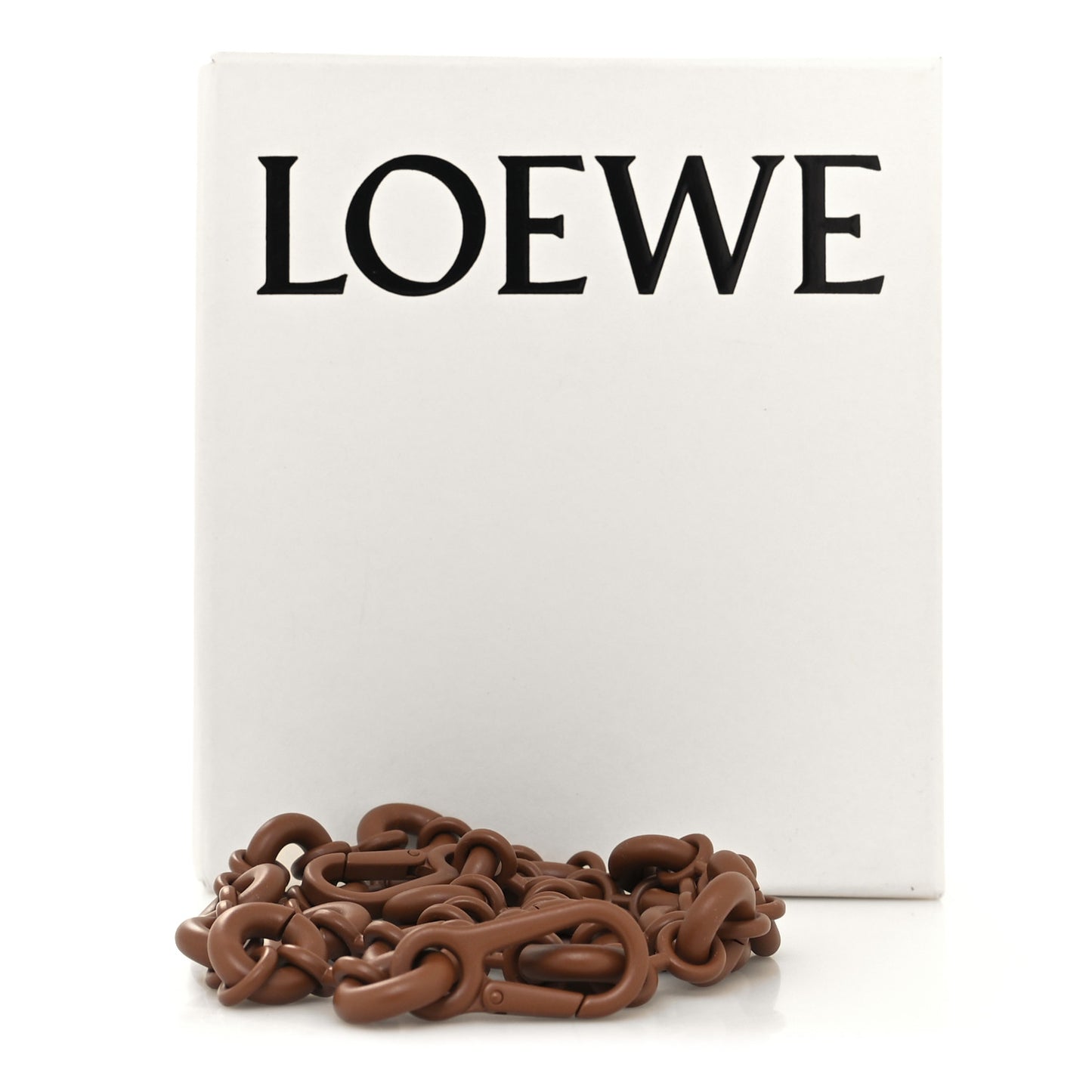 Brass Monochrome Donut Chain Shoulder Strap Pecan