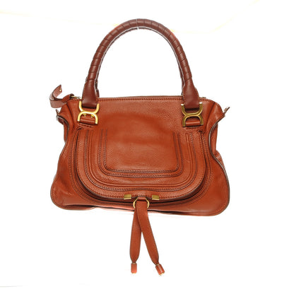 Chloe Calfskin Medium Marcie Satchel Red Bush 1 of 6