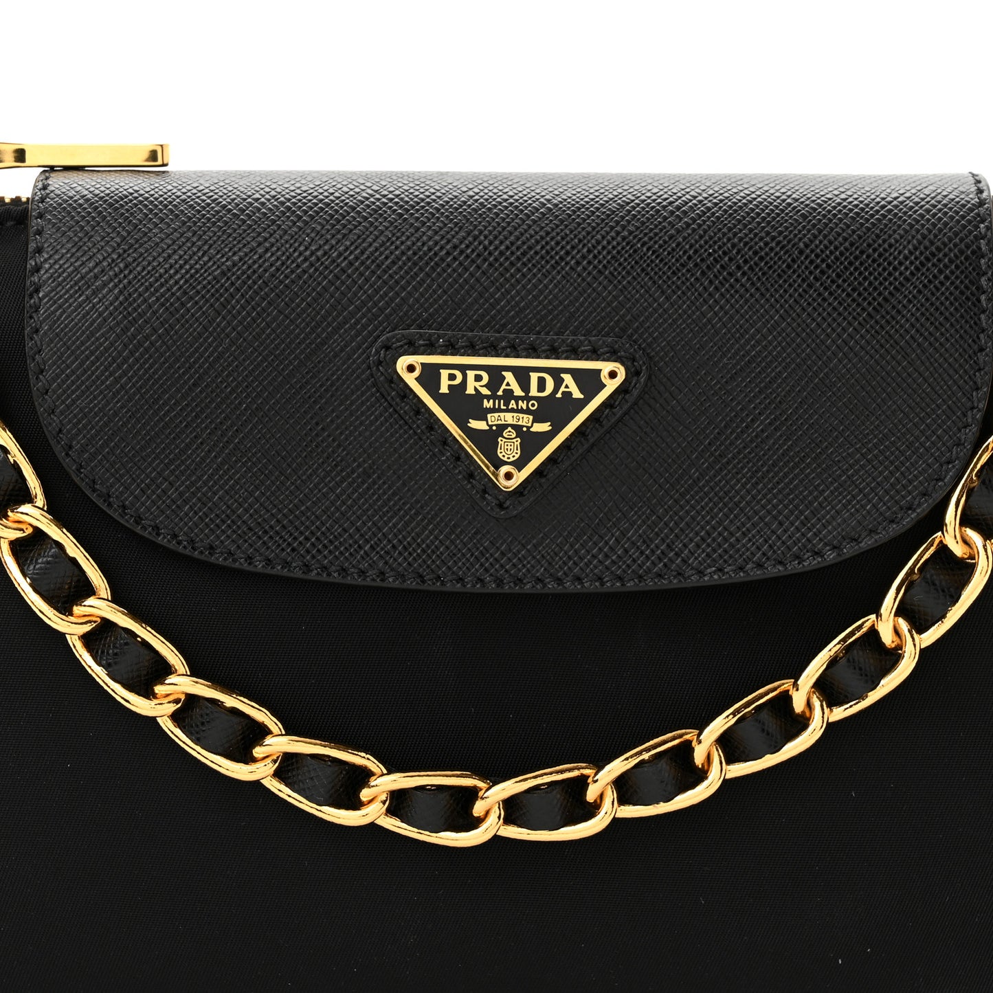 Tessuto Nylon Saffiano Crossbody Bag Black