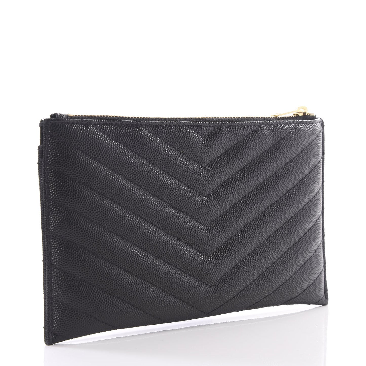 Grain De Poudre Chevron Monogram Bill Pouch Black