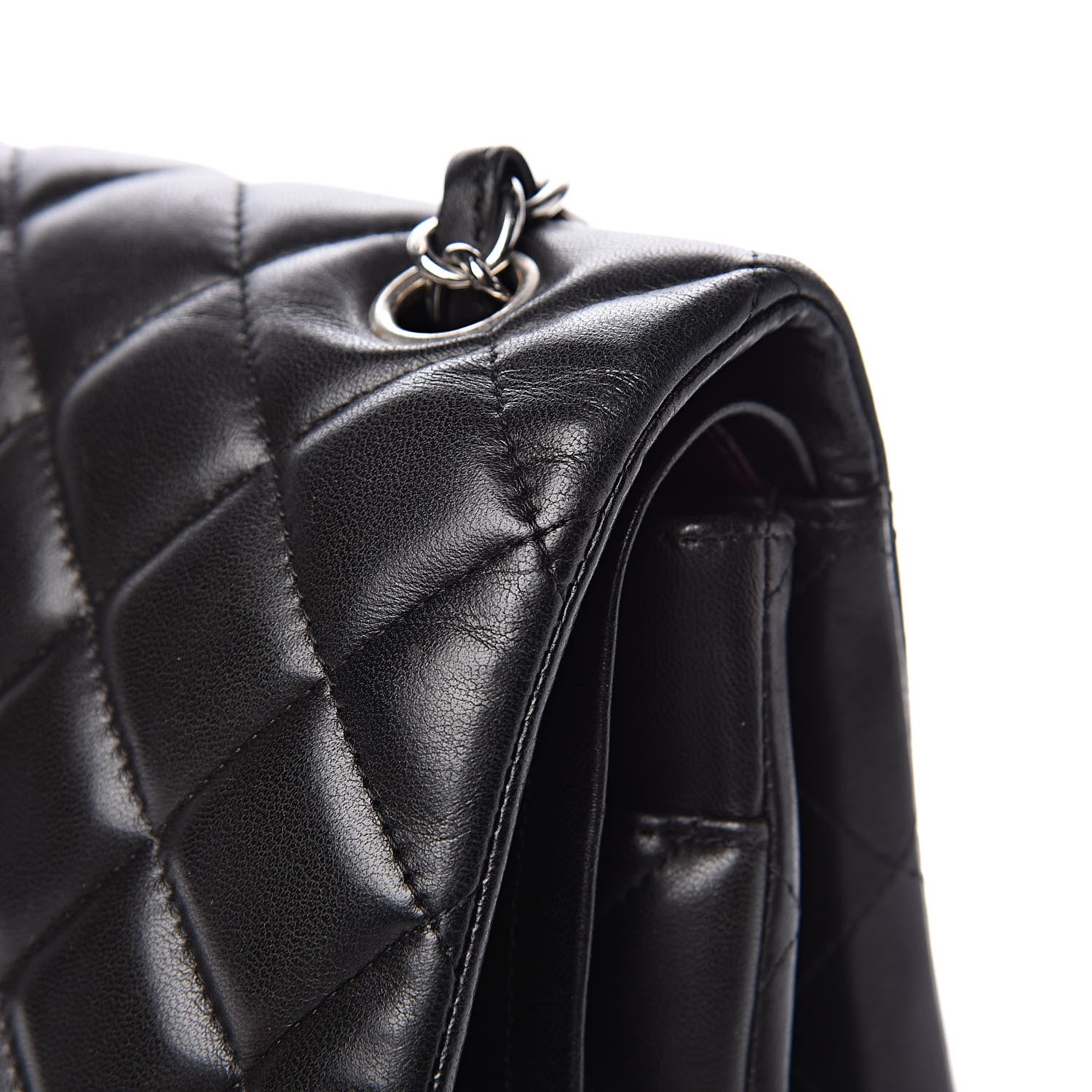 Chanel Lambskin Quilted Maxi Double Flap Black 12 of 20