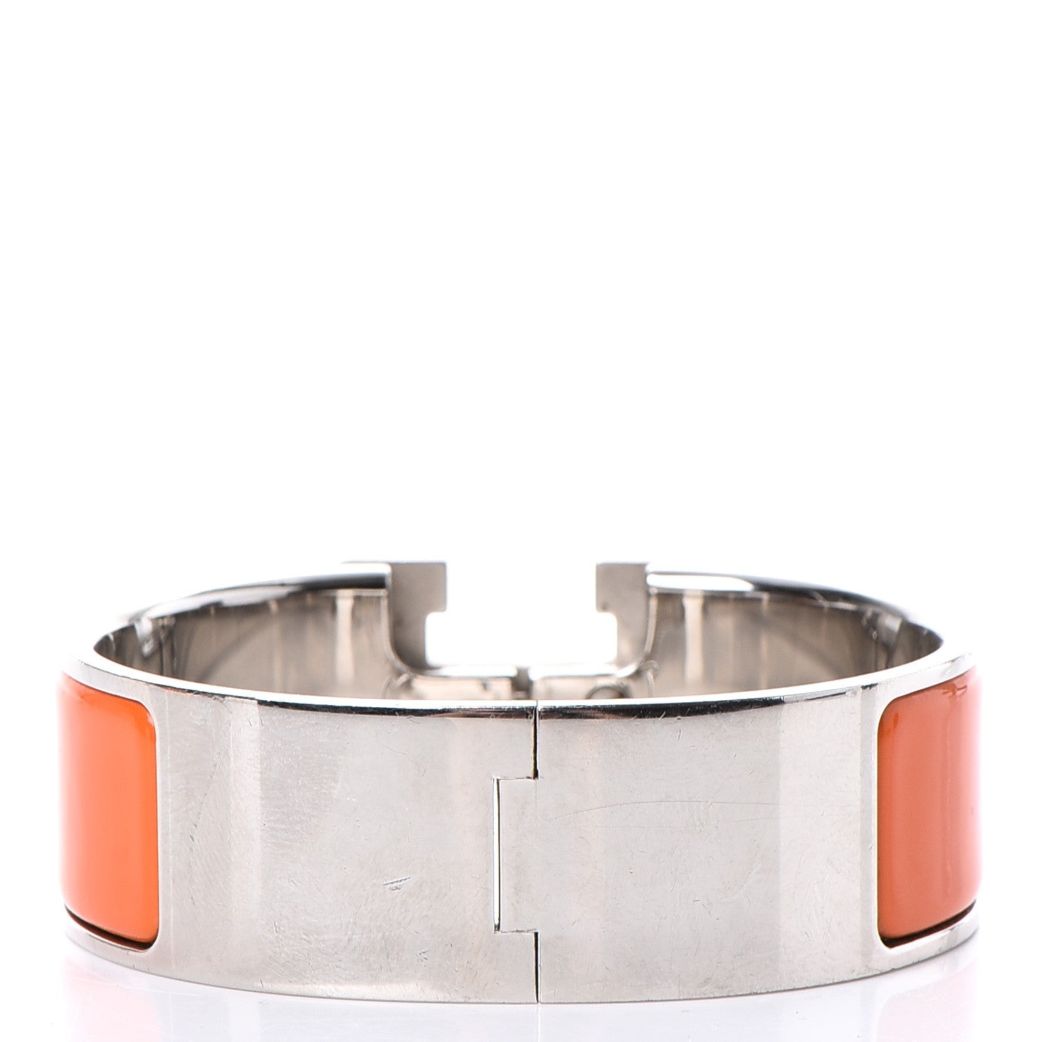 Hermes Enamel Wide Clic Clac H Bracelet PM Orange 3 of 5