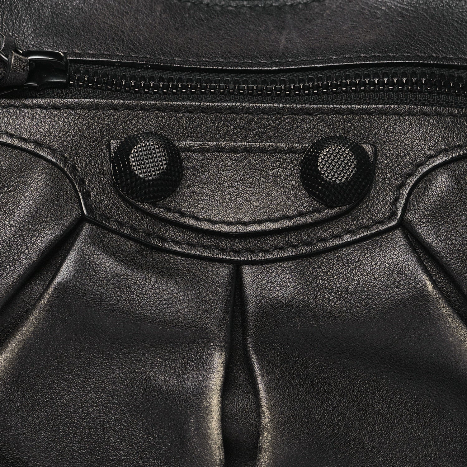 Balenciaga Used Calfskin Small Le Cagole Shoulder Bag Black 9 of 11