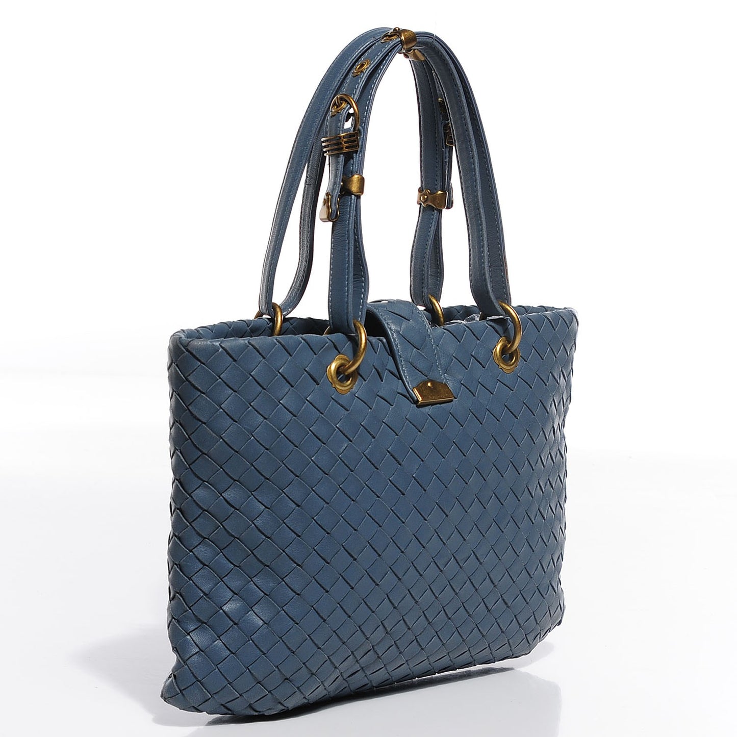Nappa Intrecciato Small Capri Tote Artic