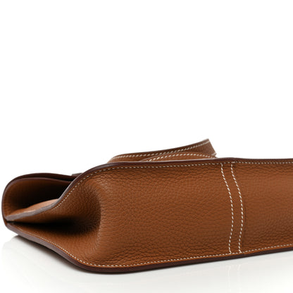 Hermes Taurillon Clemence Halzan 25 Gold 8 of 9