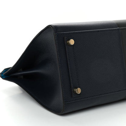Hermes Epsom Casaque Birkin Sellier 30 Bleu Indigo Black Bleu Frida 7 of 10