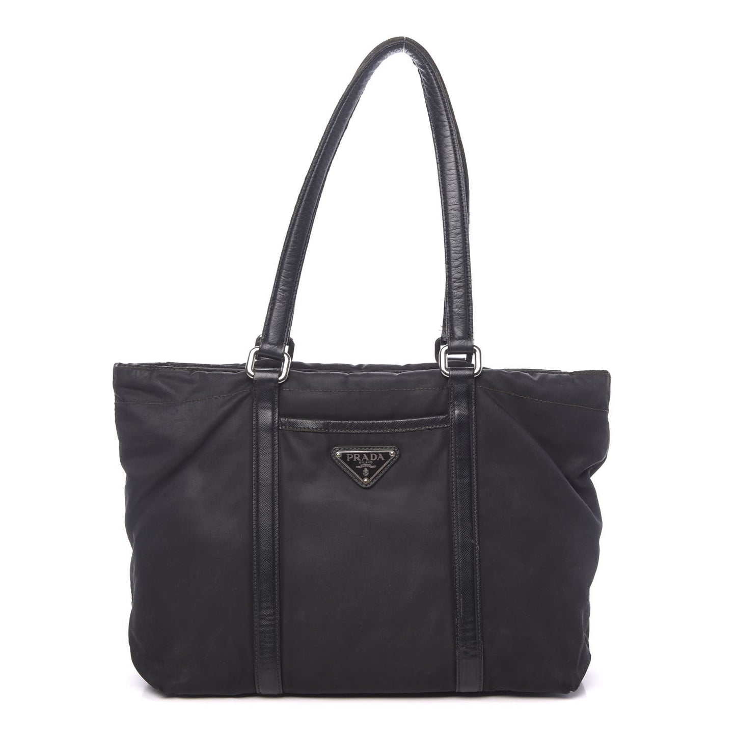 Saffiano Tessuto Nylon Tote Black