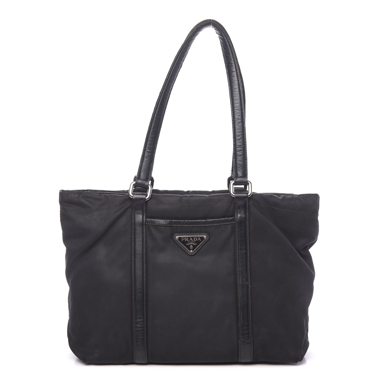 Prada Saffiano Tessuto Nylon Tote Black 1 of 22