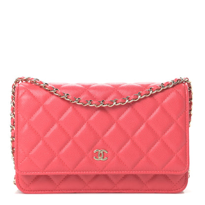 Chanel Caviar Quilted Wallet On Chain WOC Coral 1 of 13