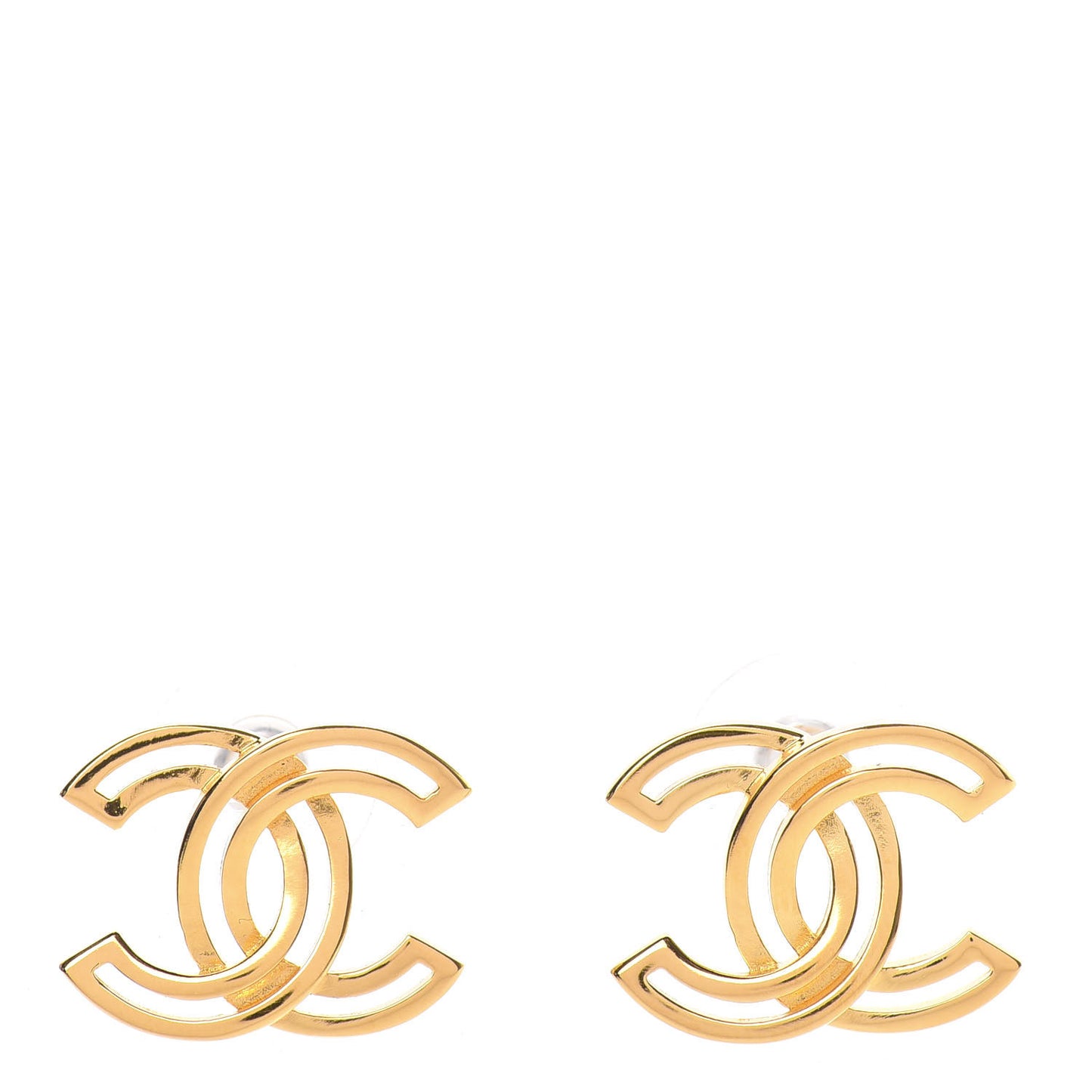 Metal Obazine CC Earrings Gold
