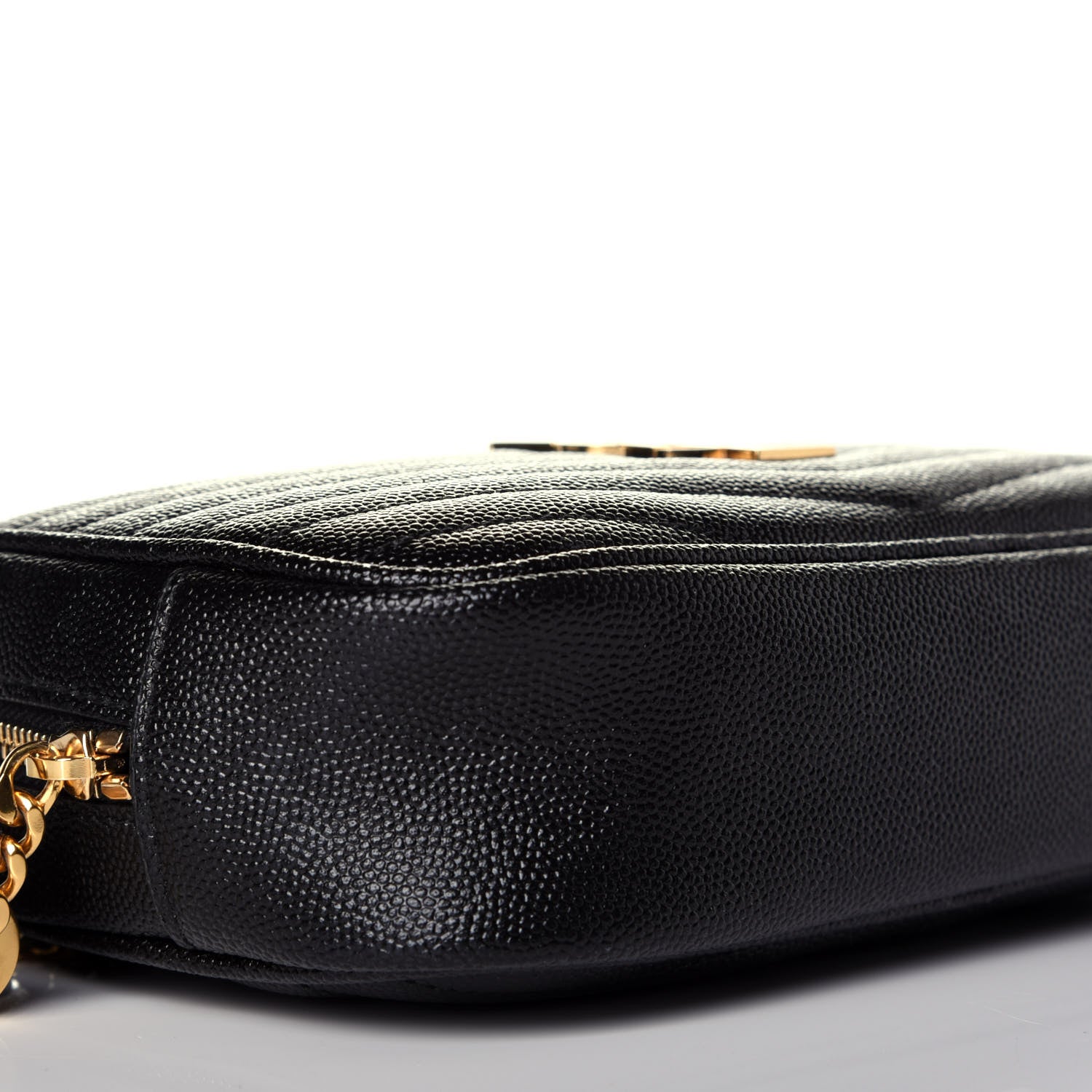 Saint Laurent Grain De Poudre Matelasse Monogram Mini Lou Camera Bag Black 8 of 9