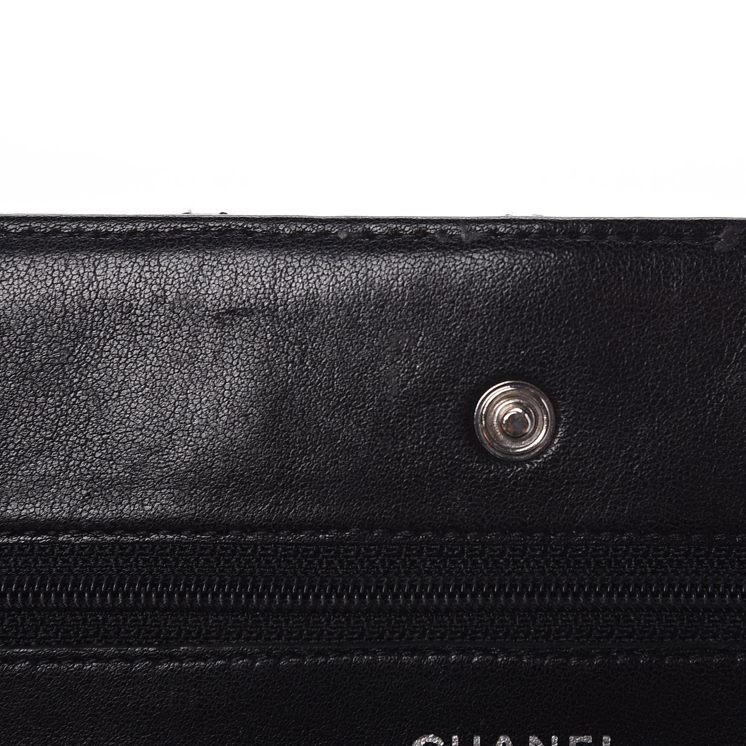 Chanel Lambskin Quilted Wallet On Chain WOC Black 17 of 18