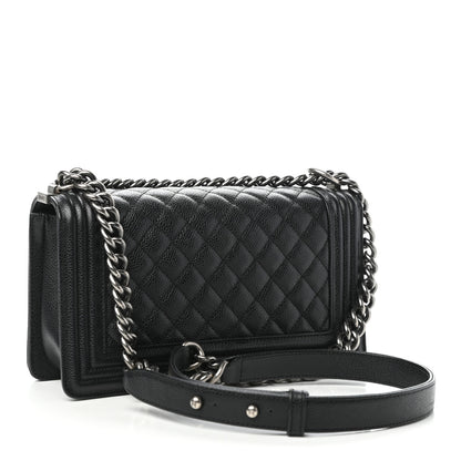 Chanel Caviar Quilted Medium Boy Flap Black 4 of 13