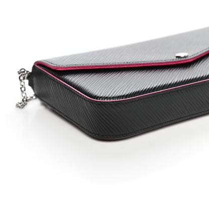 Louis Vuitton Epi Pochette Felicie Black Hot Pink 8 of 12