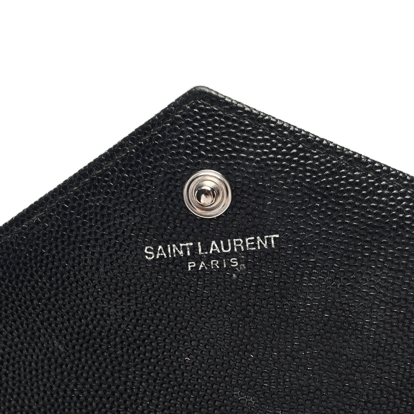 Grain De Poudre Matelasse Chevron Monogram Chain Wallet Black