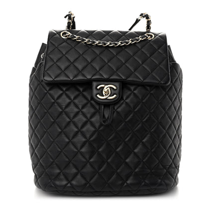 Chanel Lambskin Quilted Large Urban Spirit Backpack Black 1 of 10