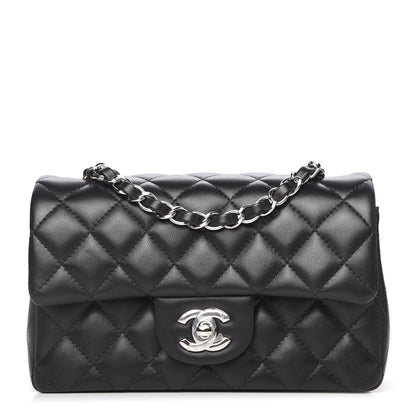 Chanel Lambskin Quilted Mini Rectangular Flap Black 1 of 12