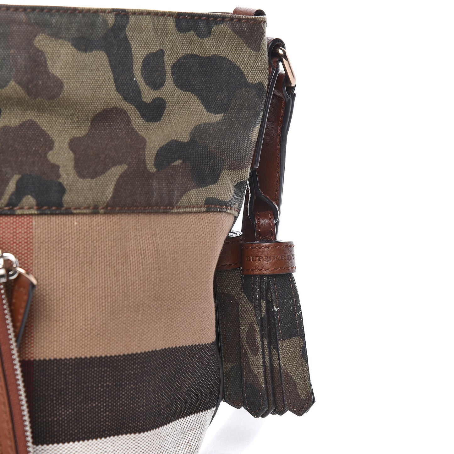 Canvas Mega Check Camouflage Mini Susanna Hobo Russet Brown