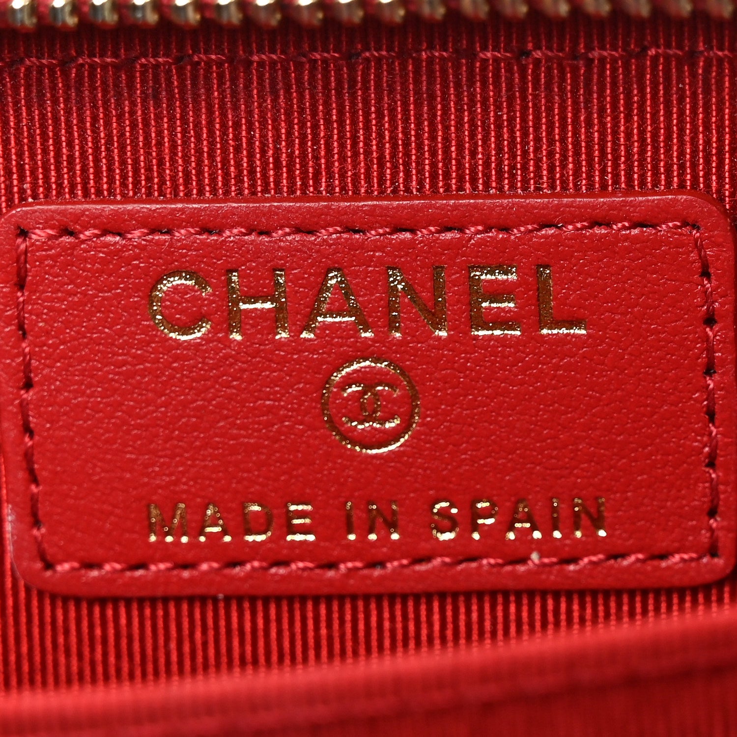Chanel Caviar Quilted Zip Coin Purse Red 6 of 8