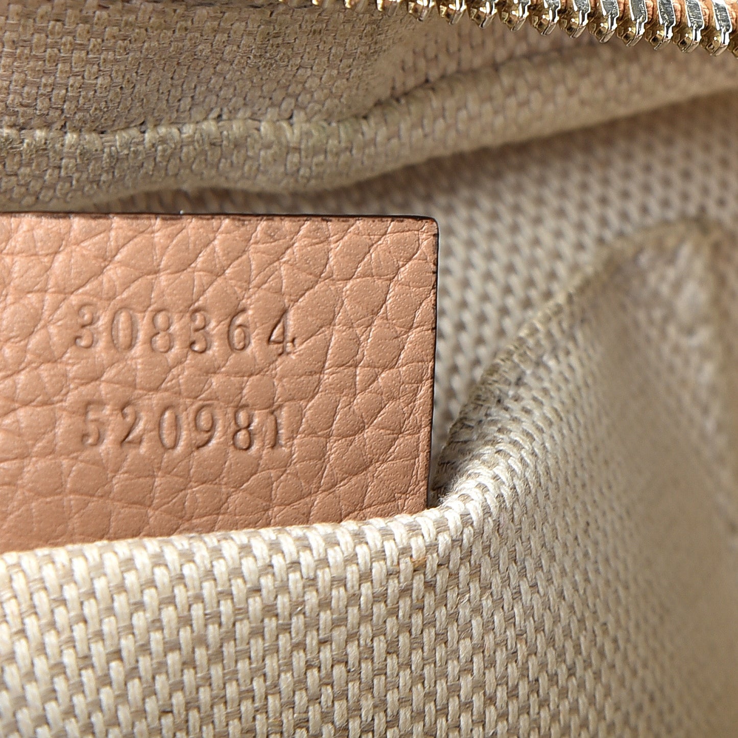 Pebbled Calfskin Small Soho Disco Bag Rose Beige