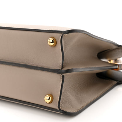 Fendi Vitello Seta Shiny Nappa Plexiglass Bi-Color Small Peekaboo I SEE U Satchel Tartaruga Black 12 of 12
