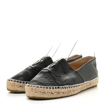 Chanel Lambskin CC Espadrilles 39 Black 4 of 7