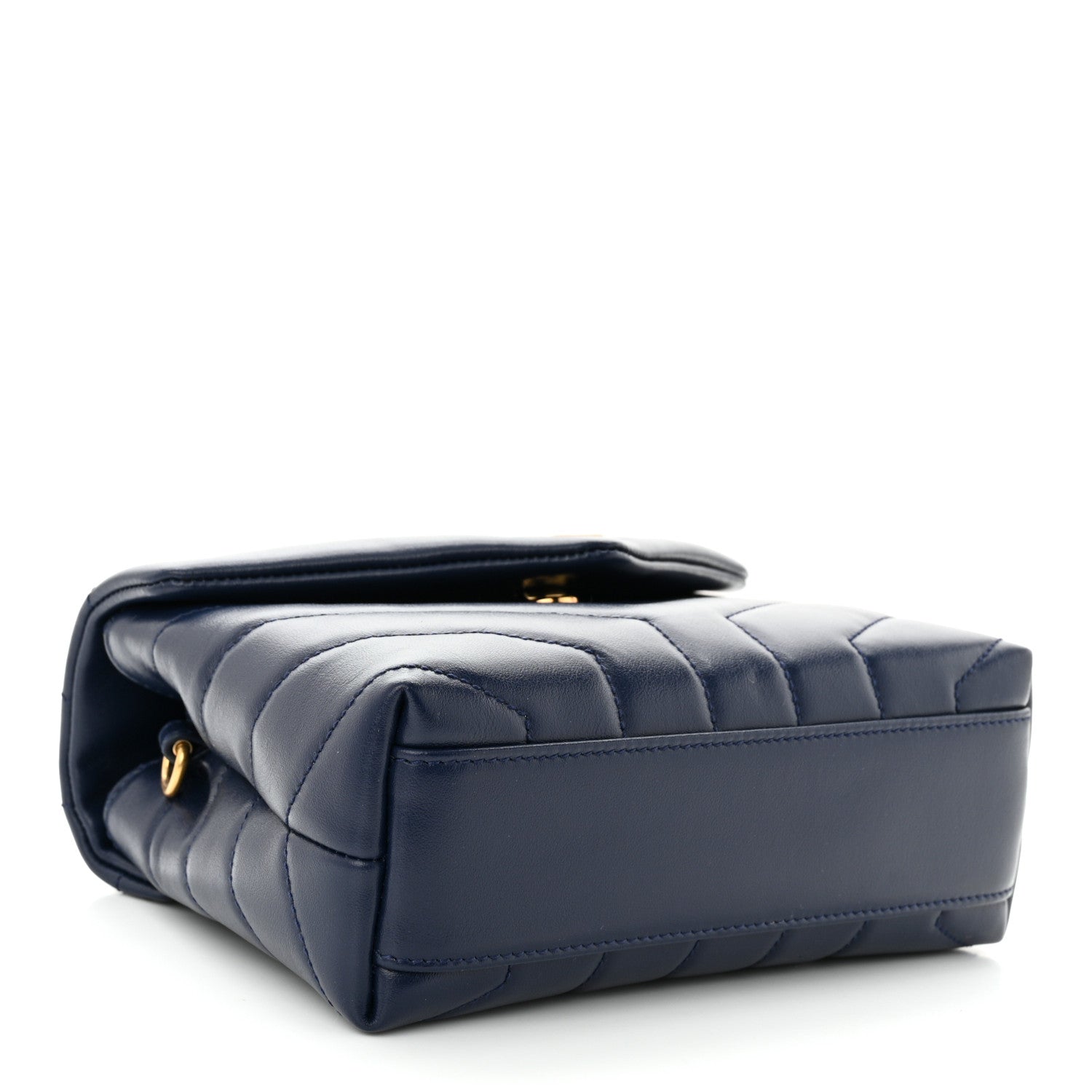 Saint Laurent Calfskin Y Quilted Monogram Toy Loulou Crossbody Bag New Cobalt 4 of 11