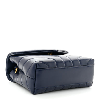 Saint Laurent Calfskin Y Quilted Monogram Toy Loulou Crossbody Bag New Cobalt 4 of 11