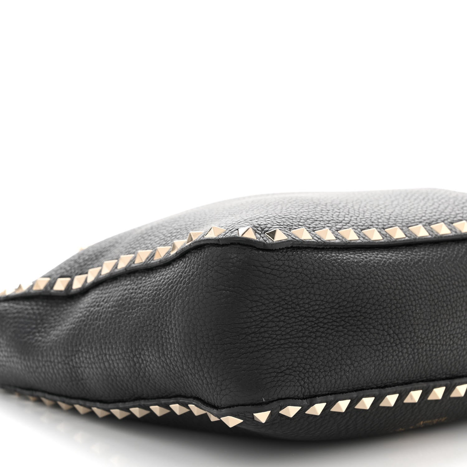 Valentino Garavani Pebbled Calfskin Small Rockstud Flip-Lock Messenger Bag Black 8 of 11