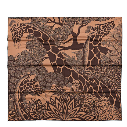 Hermes Silk The Three Graces Scarf 90 Tabac Brun 1 of 5