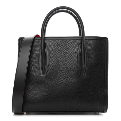 Christian Louboutin Snakeskin Medium Paloma Tote Black 1 of 9