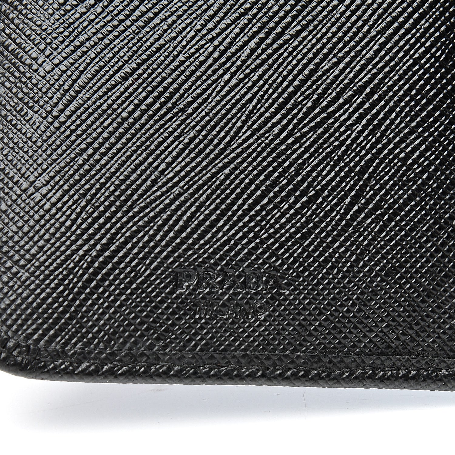 Prada Saffiano Metal Compact Wallet Black 6 of 8