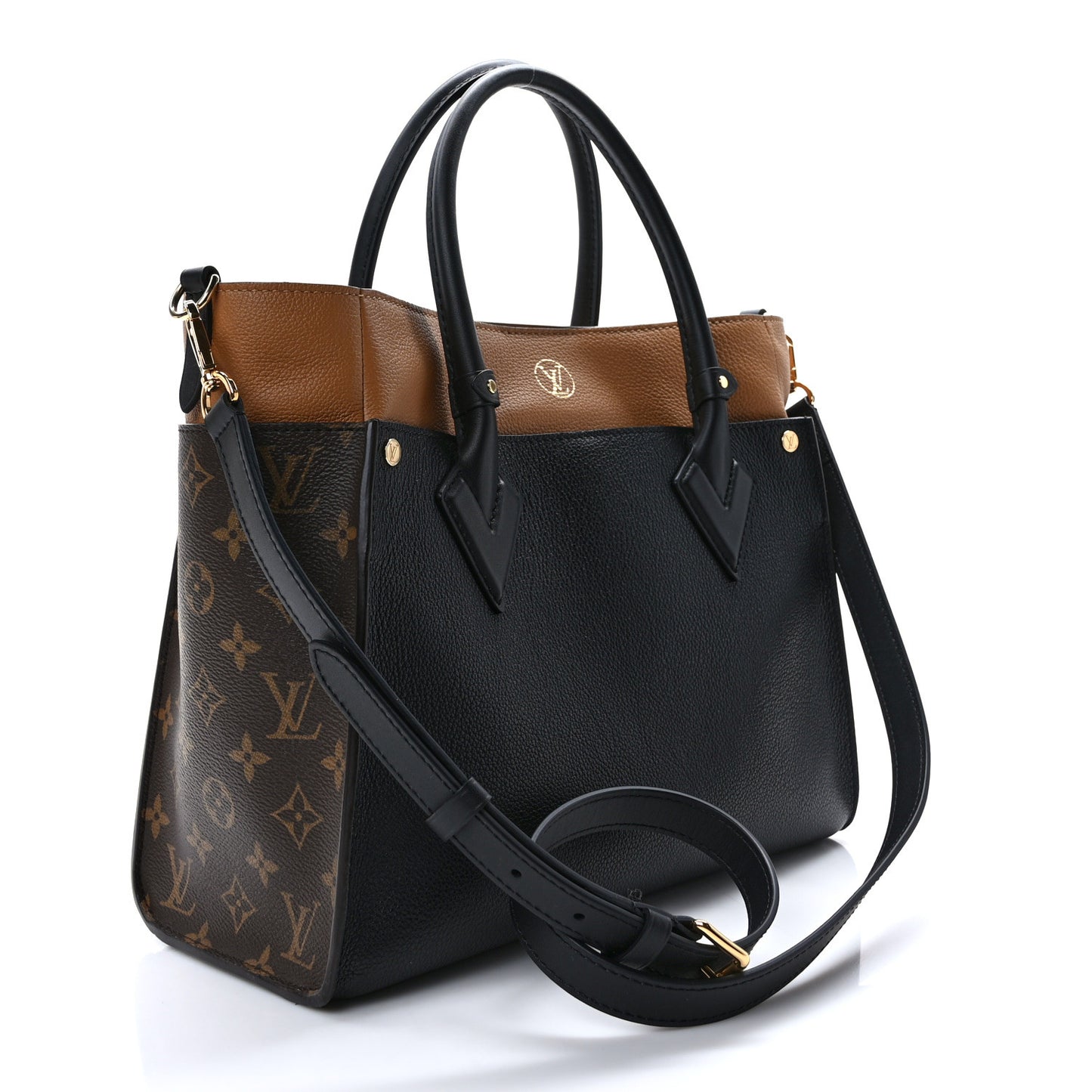Calfskin Monogram On My Side Black