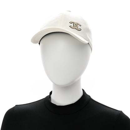 Chanel Cotton Sequin CC Cap Hat Ivory 2 of 7