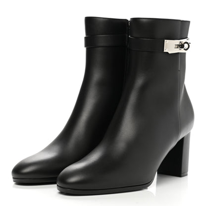 Hermes Calfskin Saint Germain Ankle Boots 37.5 Black 3 of 9