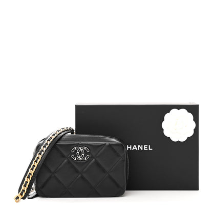 Chanel Goatskin Quilted Chanel 19 Camera Crossbody Case Black 11 of 11