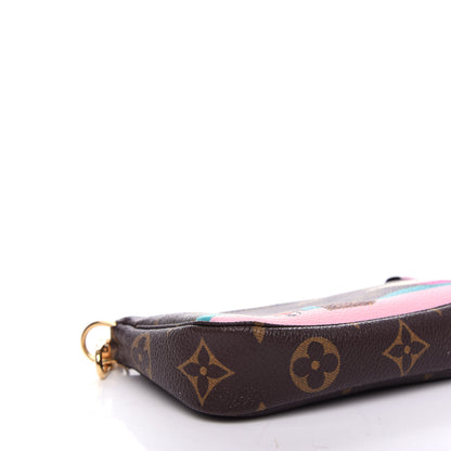 Louis Vuitton Monogram 2016 Christmas Animation Mini Pochette Accessories Rose Ballerine 8 of 11
