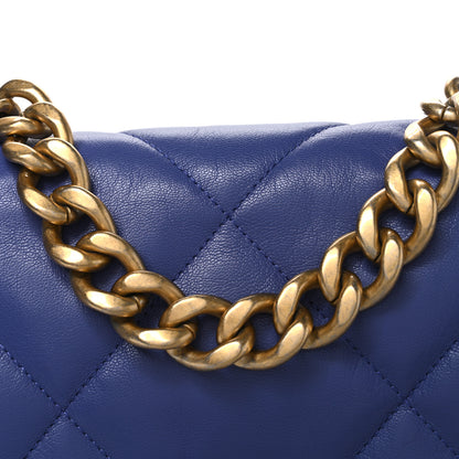 Chanel Lambskin Quilted Large Chanel 19 Flap Purple 8 of 10