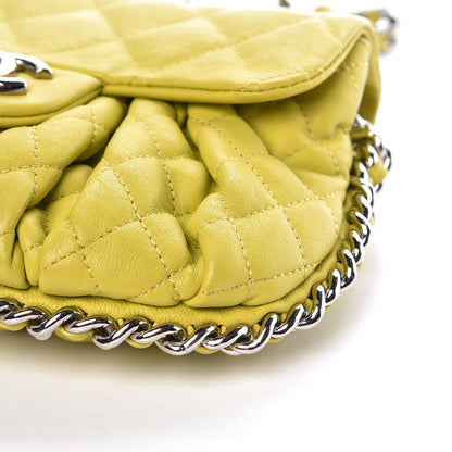 Chanel Washed Lambskin Quilted Mini Chain Around Flap Yellow 9 of 9