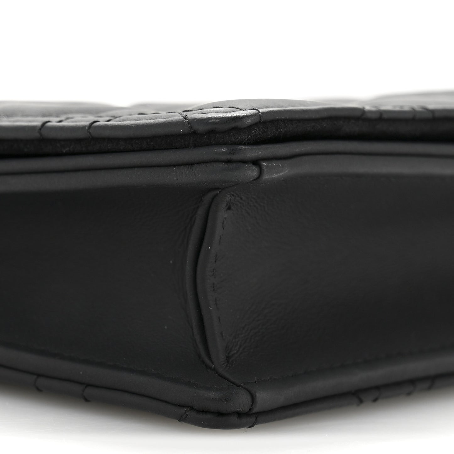 Ultra Matte Calfskin Cannage Lady Dior Clutch Black