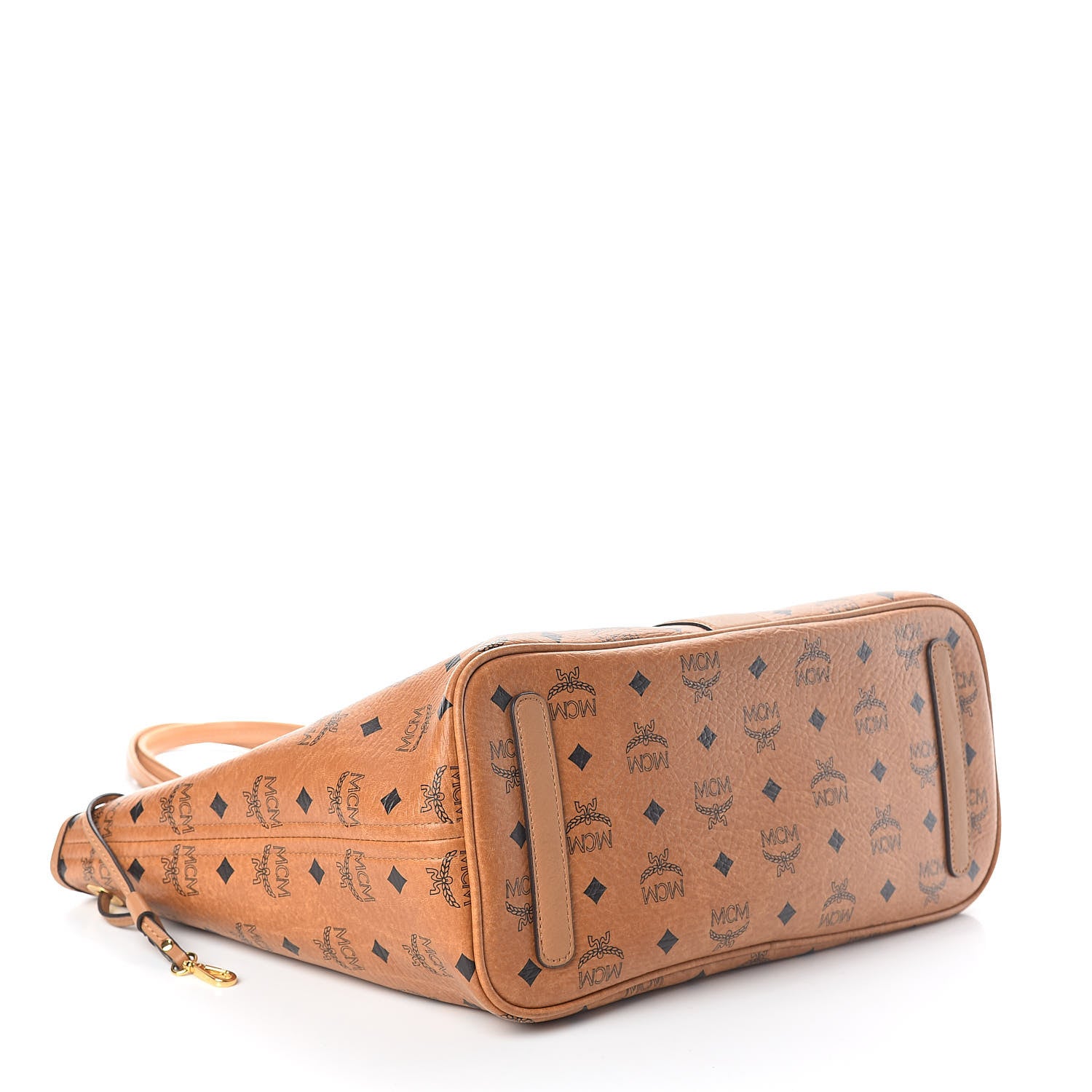 MCM Visetos Medium Liz Reversible Shopper Tote Cognac 8 of 15