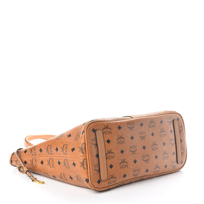 MCM Visetos Medium Liz Reversible Shopper Tote Cognac 8 of 15
