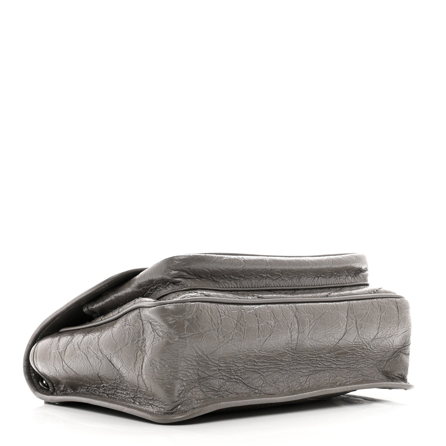 Saint Laurent Crinkled Calfskin Matelasse Monogram Medium Niki Chain Satchel Fog 4 of 12