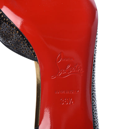 Christian Louboutin Patent Glitter Galupump 70 Pumps 36.5 Black Gold 6 of 8