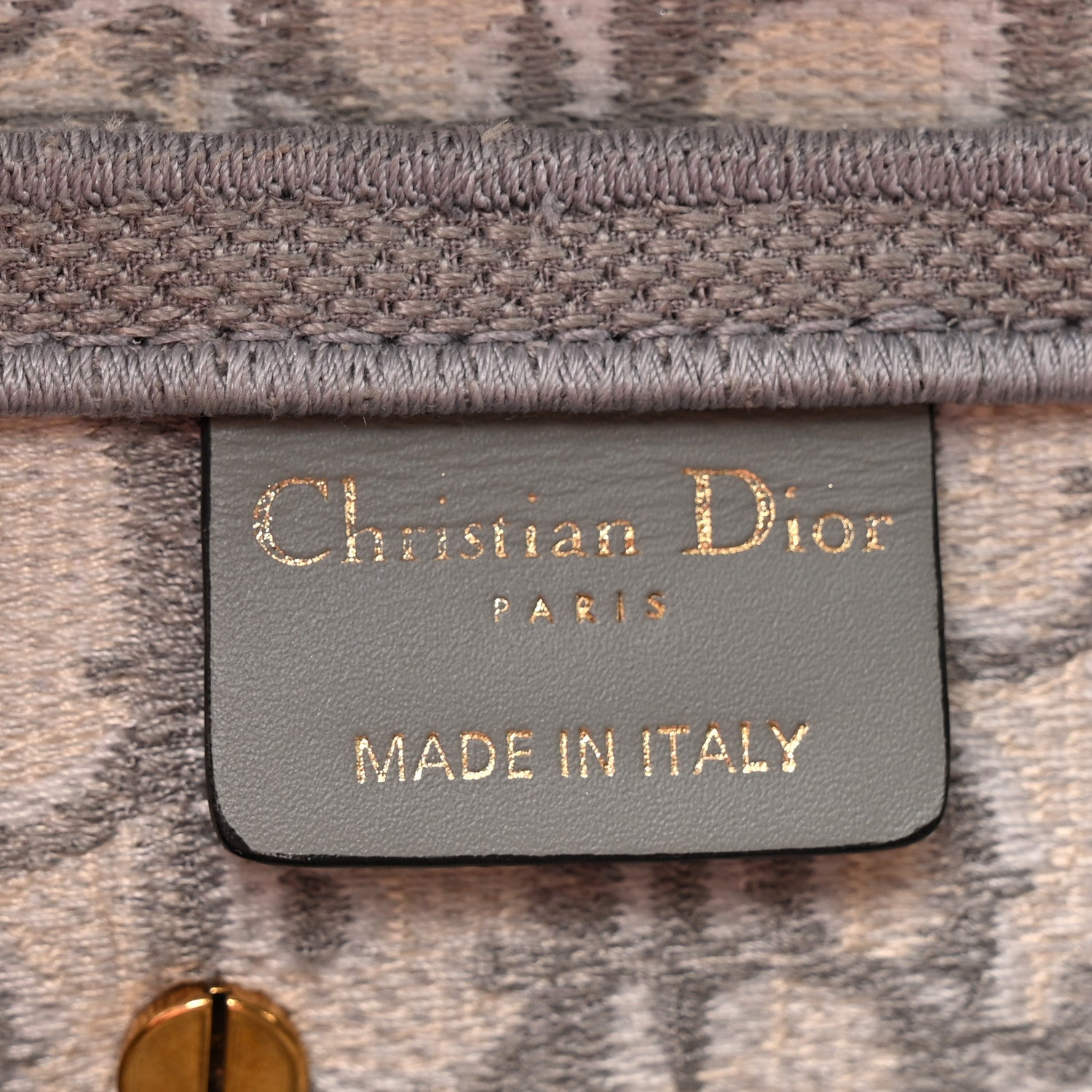 Christian Dior Oblique Embroidered Saddle Bag Gray 6 of 10
