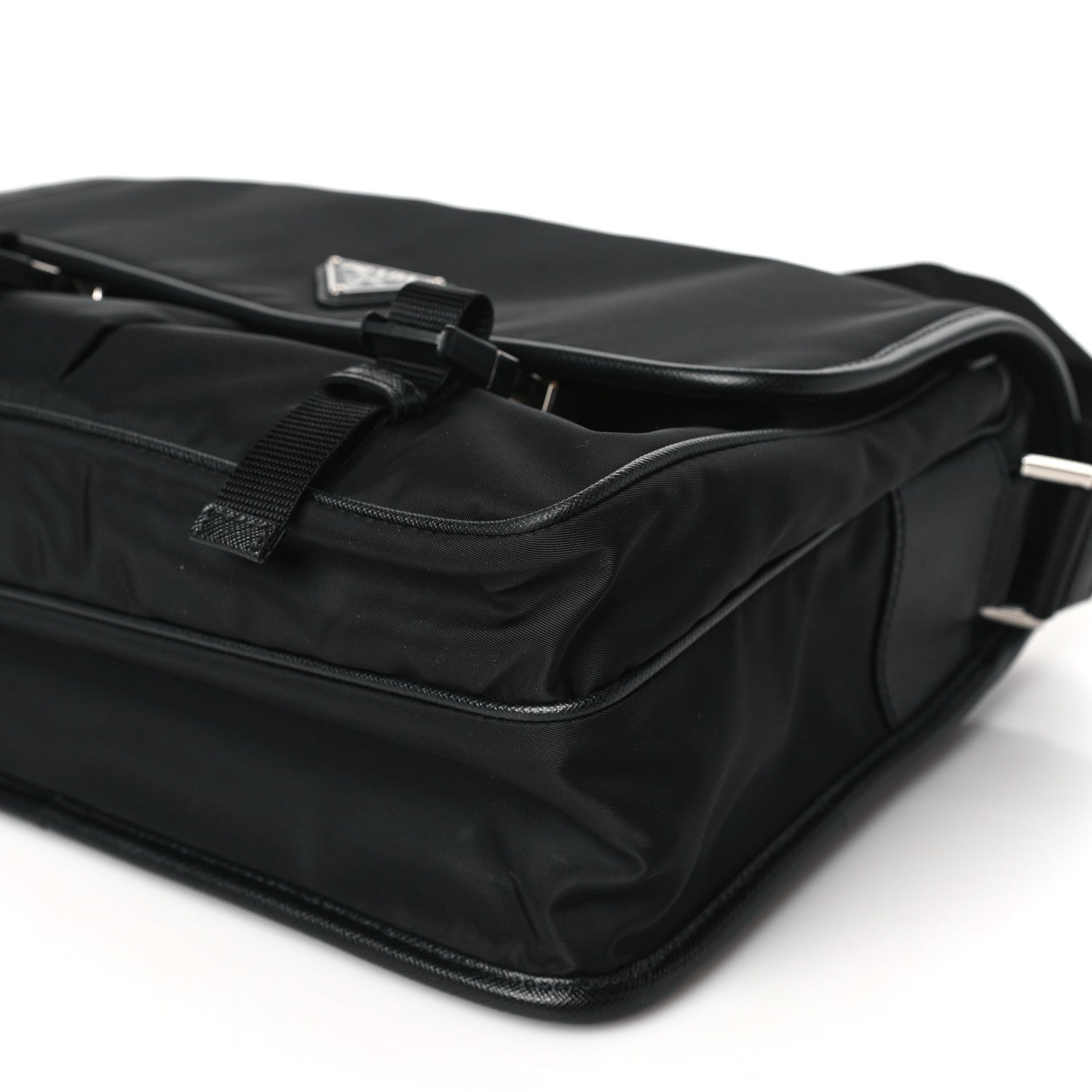 Prada Re-Nylon Saffiano Messenger Bag Black 9 of 9