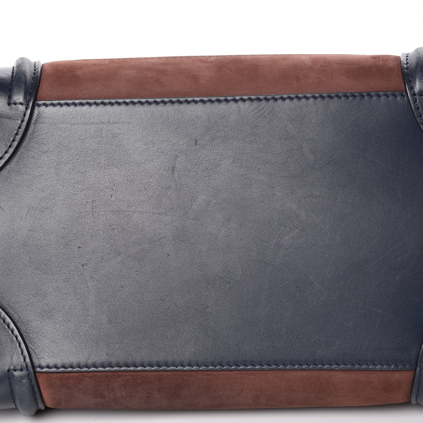 Nubuck Smooth Calfskin Mini Tri-Color Luggage Marron
