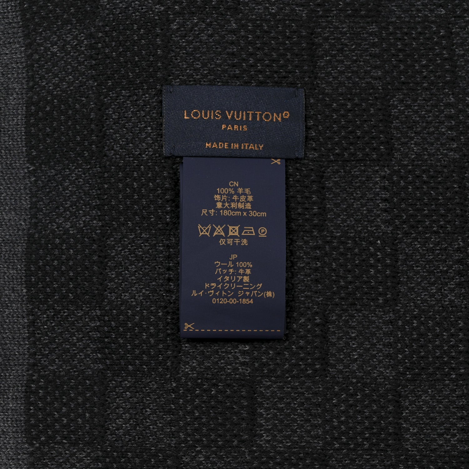 Louis Vuitton Wool Neo Petit Damier Scarf Anthracite 3 of 4