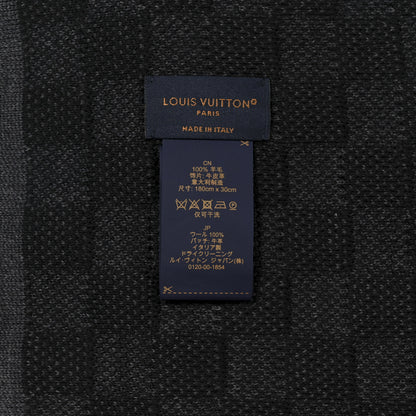 Louis Vuitton Wool Neo Petit Damier Scarf Anthracite 3 of 4