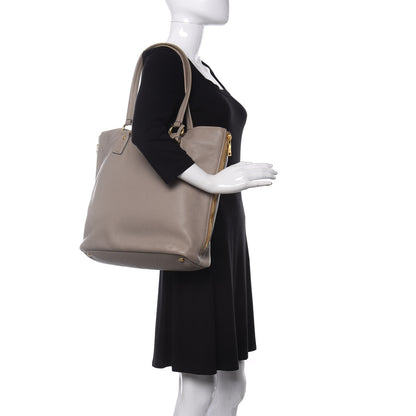 Prada Vitello Daino Side Zip Tote Pomice 2 of 27